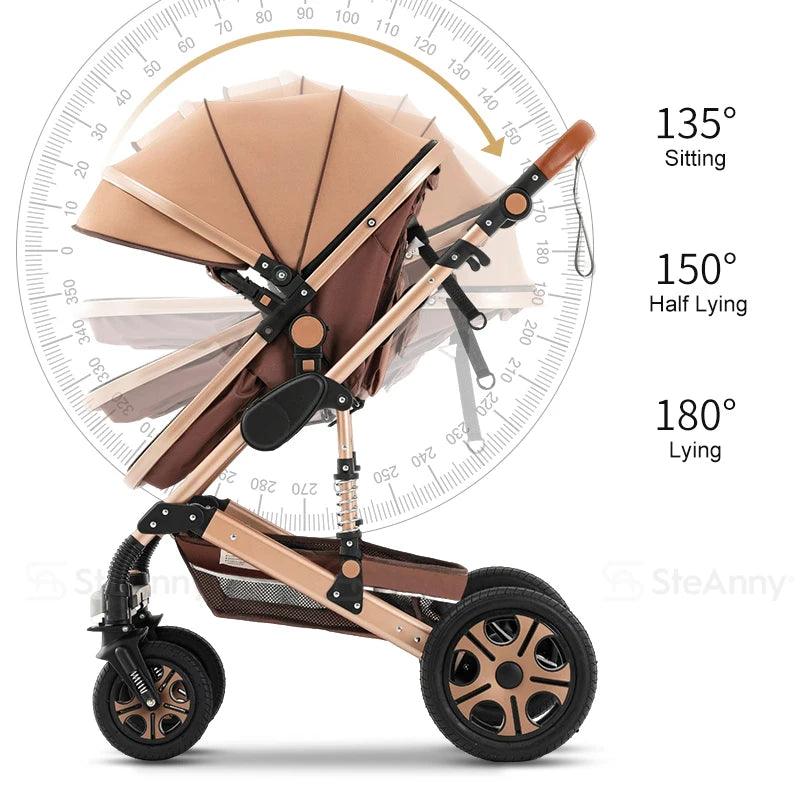 Baby Stroller Combo Car Seat Travel System Wagon Stroller Free Shipping Pram Portable baby Carriage Bassinet Pram - Thebabycastle