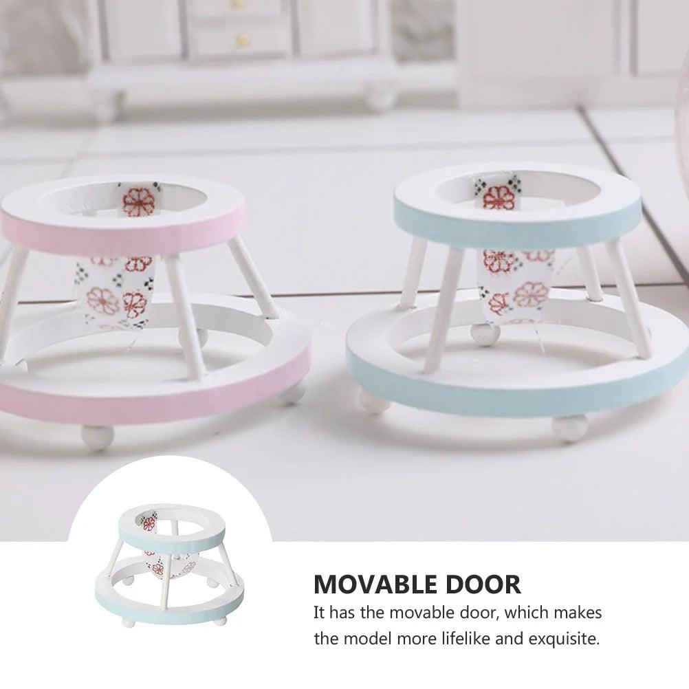 Accessories Dollhouse Baby Walker Wood Toys Mini Simulation Model Wooden Adornment - Thebabycastle