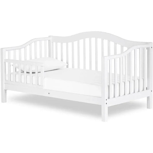 Austin Toddler Day Bed in White, Greenguard Gold Certified 54x30x29 Inch (Pack of 1) - Thebabycastle
