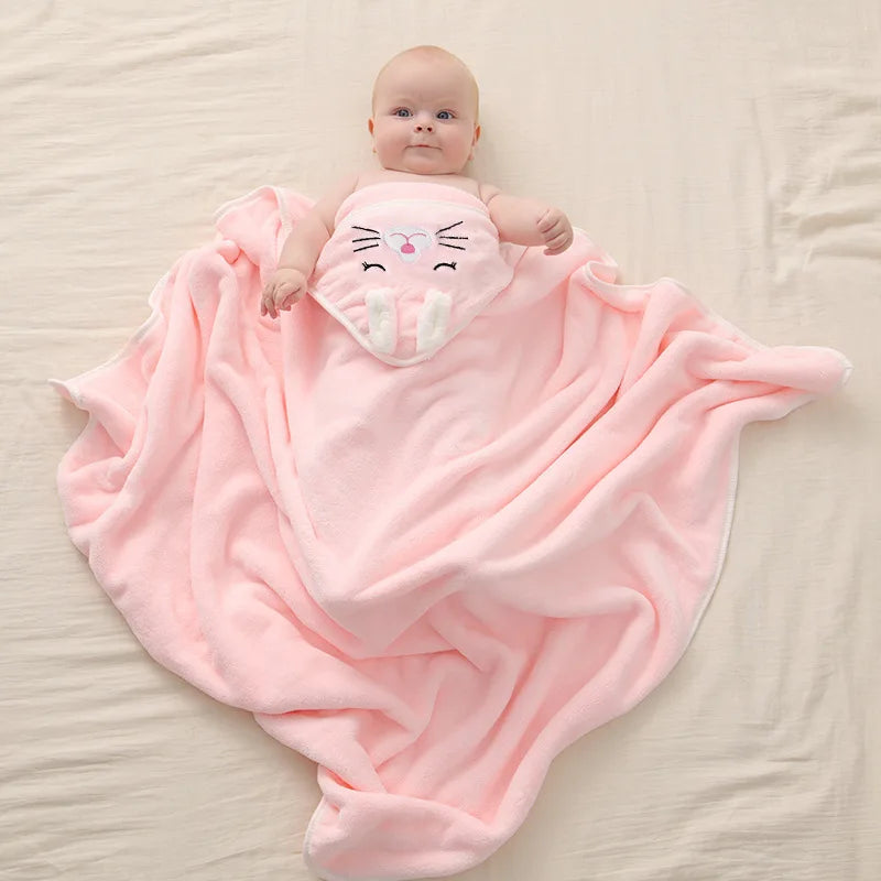 Toddler Baby Hooded Towels Newborn Kids Bathrobe Super Soft - Thebabycastle